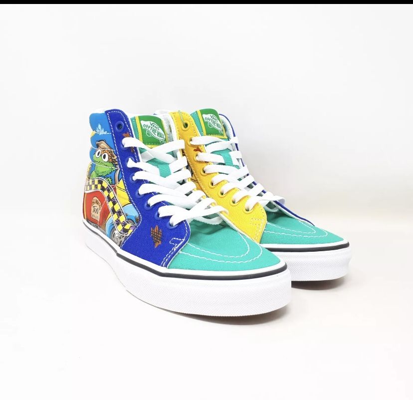 Vans Sesame Street Sk8 Hi Oscar's Taxi Service Big Bird Shoe - Main Image