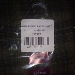 Woolrich Flannel Shirt Moss Plaid Xl