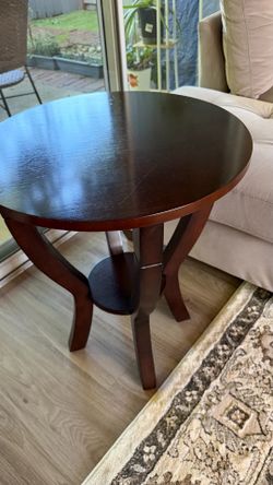 Round side table