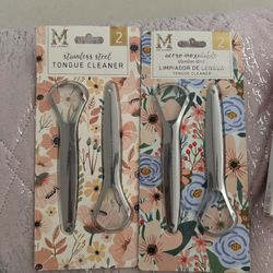 2 Sets Of 2 Tongue Scrapers Cleaners 