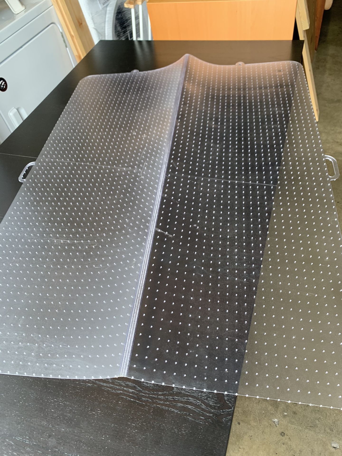 Folding Clear Rectangle Office Chair Mat for Carpet excellent condition