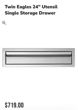 24" Utensil Single Storage Drawer By Twin Eagles