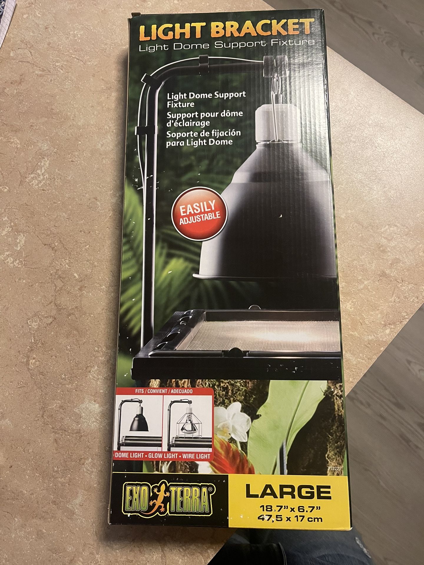 Light Dome Support Fixture For Reptile Light