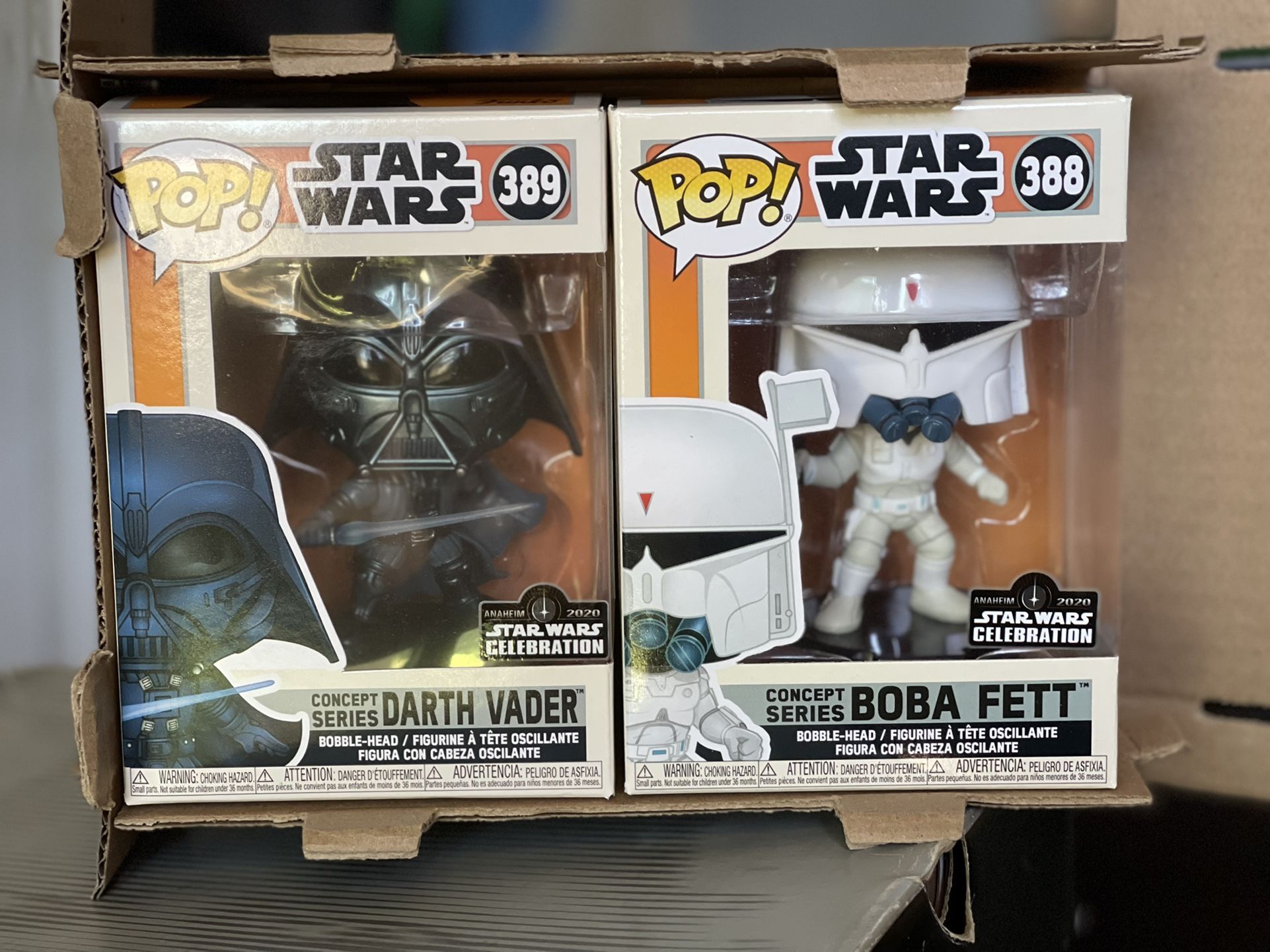 Funko Pop Star Wars Boba Fett Darth Vader Concept Series