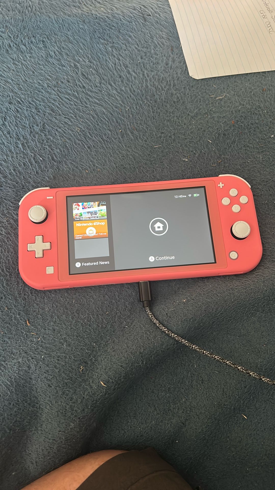 Nintendo Switch Lite Coral $60 Obo