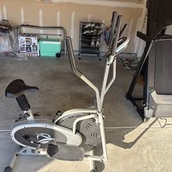 Plasma Fit Elliptical Machine Cross Trainer 2 in 1 Exercise Bike Cardio Fitness Home Gym Equipment