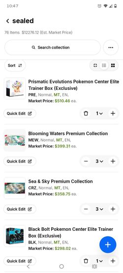 Sealed pokemon lot 151, prismatic, crown zenith, paldean fates, PC etbs