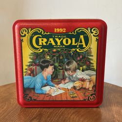 1992 Límite Edition Collectible Holiday Tin Crayola Kit