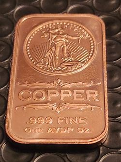 SAINT GAUDEN DESIGN COPPER BULLION