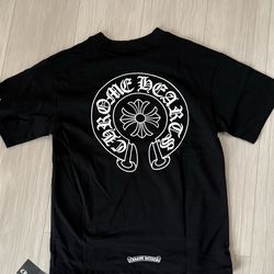 Chrome heart tee black and white