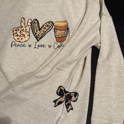 Peace,love,coffee Sweatshirt 