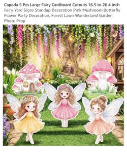 Capoda 5-Piece Large Fairy Cardboard Cutout Set