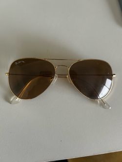 Gold ray ban sunglasses