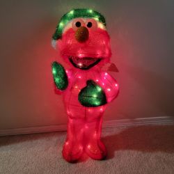 Excellent Condition 32" Sesame Street ELMO By Kurt Adler Lighted Outdoor Christmas yard Sculpture