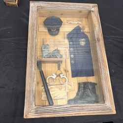 Shadow Box Police Art Decoration