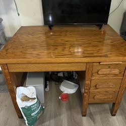 Solid Wood Vintage Desk