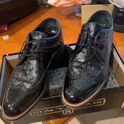 Stacy Adams Black Leather Dress Shoes 