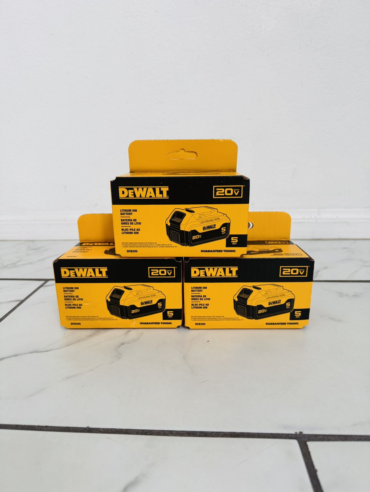 Dewalt 20v Max Lithium Ion 5Ah Batteries