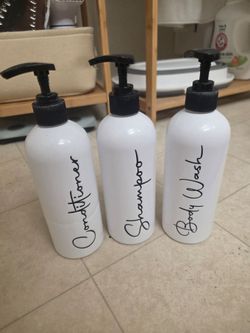 Refillable Shampoo, Conditioner Bottles