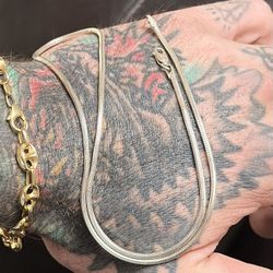 Awesome 😎 !! Solid 925 Sterling Silver Box / Snake Chain !