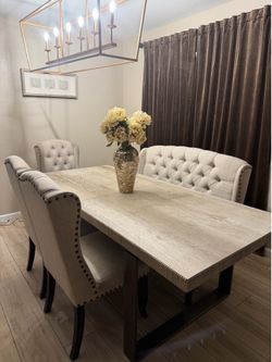 Dining table and chairs