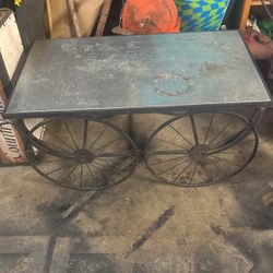 Wagon Table Made Of Iron N Galvanized Steel 