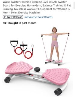 SolidFit Waist Twister Ab Board with Resistance Bands