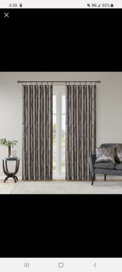 Madison Park Serendipity Window Panel Charcoal