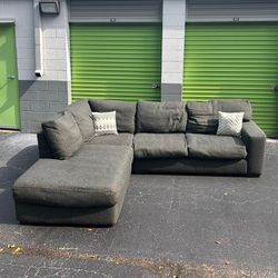 City Furniture Grey Sectional (Free Delivery)