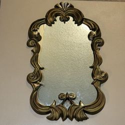 VINTAGE FLEUR- DE - LIS STYLE 20X32 " GOLD GILTED FRAMED WALL MIRROR 