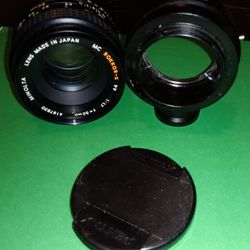 Minolta MC Rokkor 50 mm Lens & Fotasy MD-Nex Lens Adapter/Mount