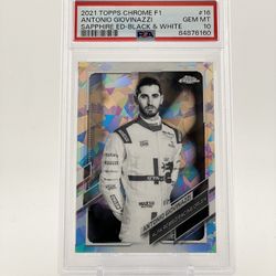 2021 Antonio Giovinazzi Black White Sapphire /15 Psa 10