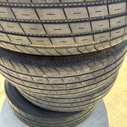 ST225/75/R15 Trailer Tires Set If 4 In Good Shape No Holes Or Patches 