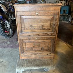 Oak Filing Cabinet 