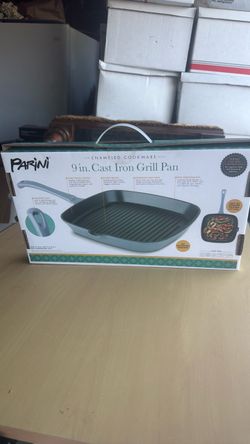 9” Parini cast iron grill pan
