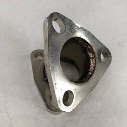 2" to 2" 45-degree 3 Bolt Flange Exhaust Muffler Pipe Flange Mild Steel   (FG CBE AD45 200 3B