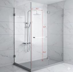 Clihome Shower panel Silver Dual Head Waterfall Shower Panel System with 2-way Diverter Valve