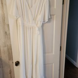 Women's Long White Dress 