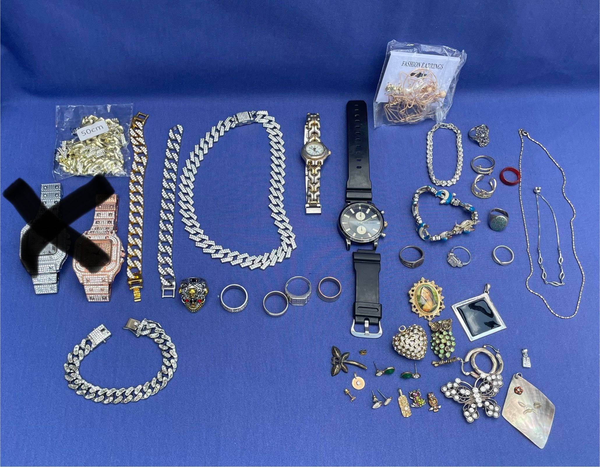 Junk Drawer Jewelry Mixed Lot Men’s/Women’s Earrings~Necklace~Bracelets & More