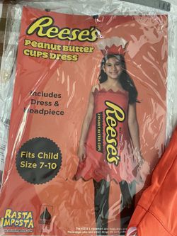 Girls Reese’s Cup Costume (fits 5-8 Year Old)