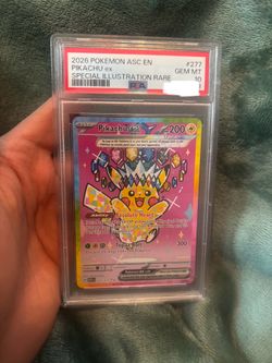 2026 Pokemon Ascended Heroes Pikachu Ex Special Illustration Rare PSA 10