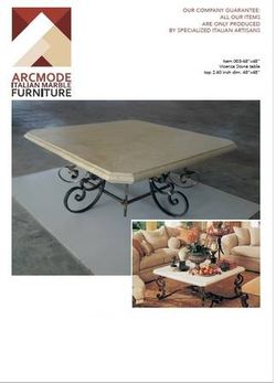 Coffe table original ancient Vicenza stone marble