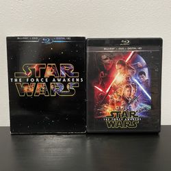 Star Wars Force Awakens Blu-Ray DVD 3 Disc Combo SlipCover Disney Harrison Ford