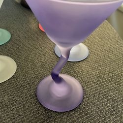 Six Martini Glasses 