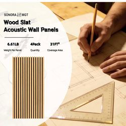 4.8 4.8 out of 5 stars (27) 3D Wood Slat Acoustic Wall Panels, 4 Pack,Wall Decor,Warm Oak