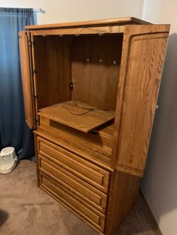 Wooden TV Cabinet with Drawers