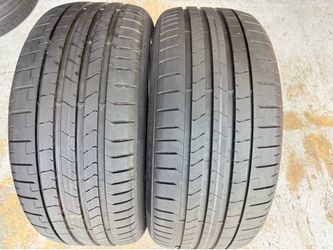 Two Tires 235/35/20 Pirelli P Zero PZ4 like new with 90-95% Left amazing pair Tesla Model 3