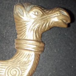 Vintage Solid Brass Camel Head Letter Opener 9” Long