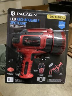 Portable Spotlight Flashlight With Power Bank