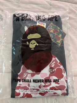 Bathing ape BAPE shirt pink and black